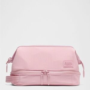 Lululemon dual compartment toiletry bag pink haze